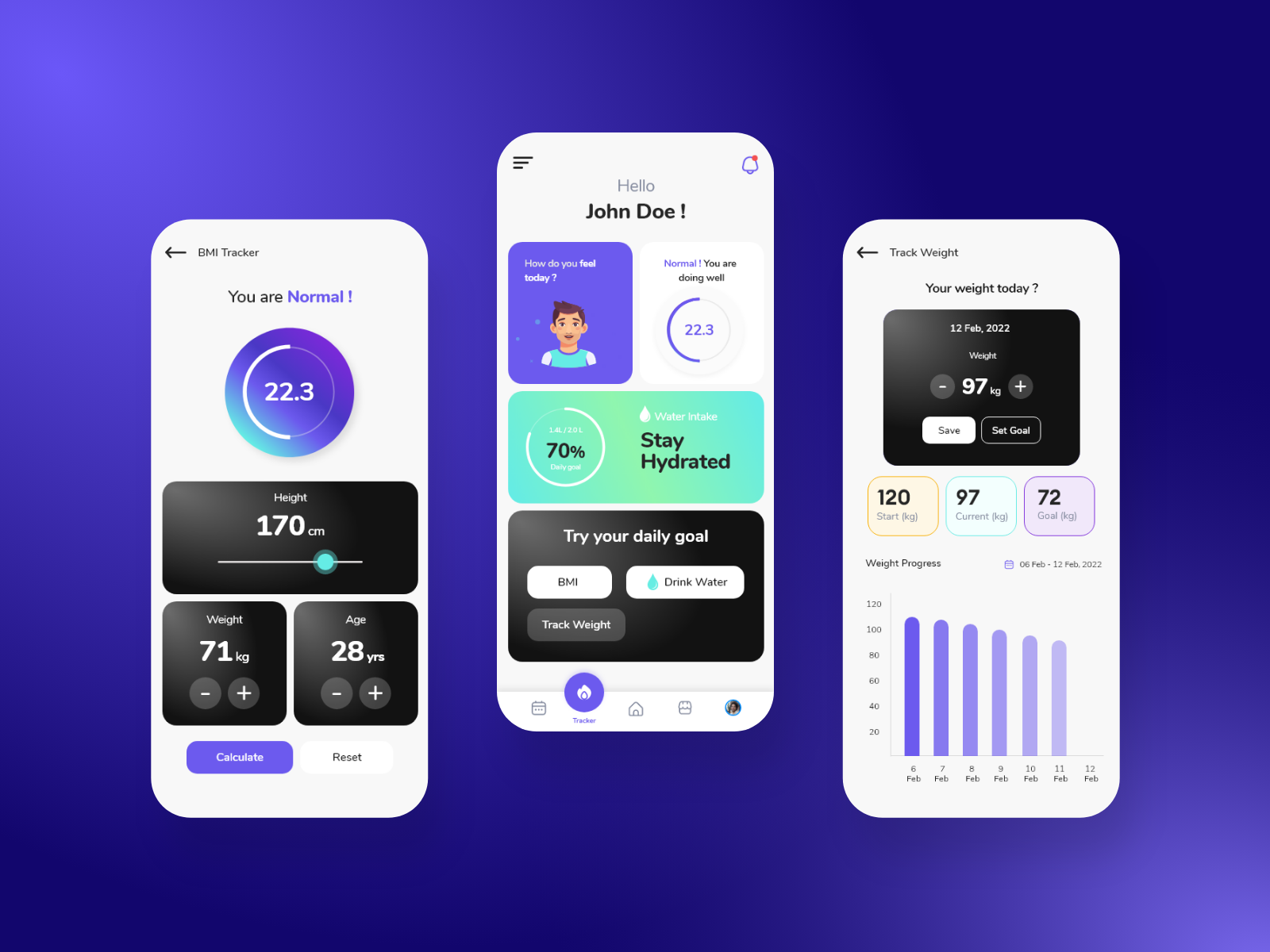 Weight Tracker by Cloudvalley.ai on Dribbble