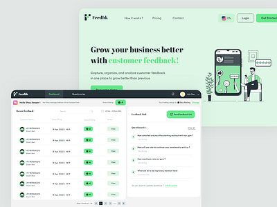 Feedbk - Simple Feedback system for Shop keeper app customerfeedback design feedback illustration retailer shops ui ux