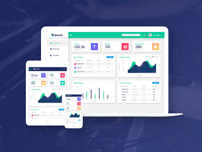 Admin Dashboard - Sparzio app branding design flat icon illustration logo logo design mobile ui ux vector web website