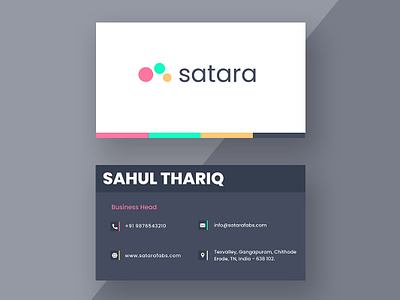 Business Card - Satara branding business card design business cards businesscard design flat typography vector visiting card design visiting cards visitingcard