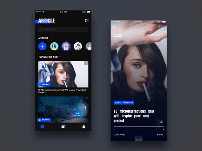 Article2 app article bright colors design image ios mobile app iphonex news social