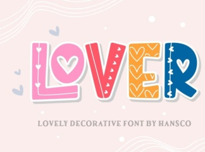 Lover Font | Cute Display Font child design display font flyer font fontdesign handwritten kids new font