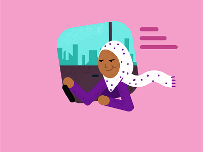 Drive driver hijabi illustration illustrator vector