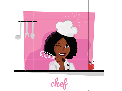 Afro Chef african african woman afro chef cook kitchen