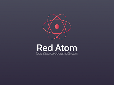 Red Atom - Open Source Operating System atom concept design logo logo concept logo design concept open source operating system red