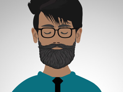 illustrated me personal portrait profile vector