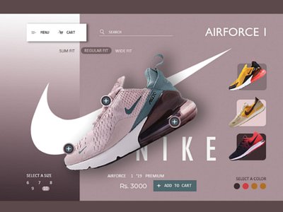 Nike Air Max design photoshop psd web