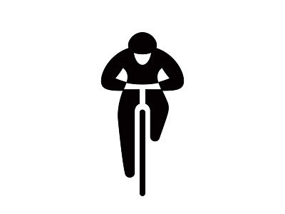 cyclist branding icon identity logo mark negative space sports symbol
