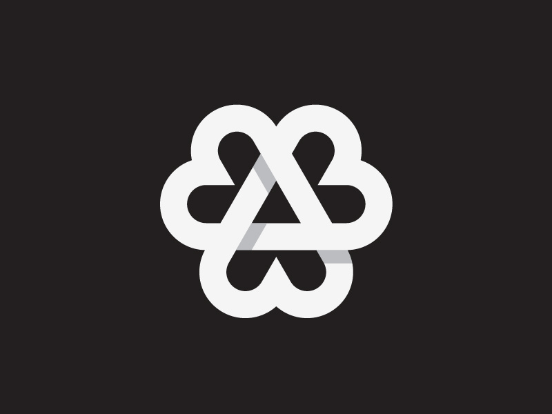 Love Triangle logo milash mark george bokhua symbol hearts love heart