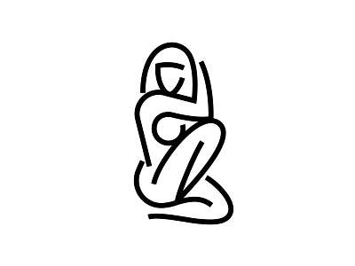 line nude design identity illustration logo logotype mark symbol typography