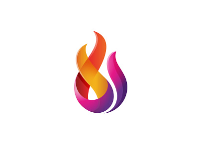 Fire abstract design figure fire logo mark