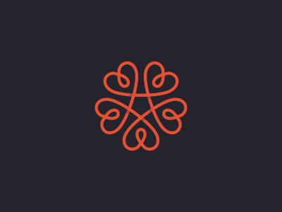 Five Hearts design heart identity logo logotype mark symbol