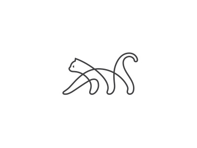Line Cat animal cat design identity illustration logo logotype mark symbol