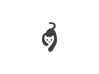 Neg Cat cat design identity illustration logo logotype mark negative space symbol