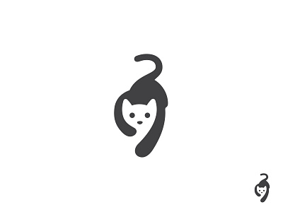 Neg Cat Refined* cat design identity illustration logo logotype mark negative space symbol