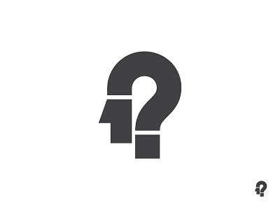 Man As A Question Mark design identity illustration logo logotype man mark question mark symbol