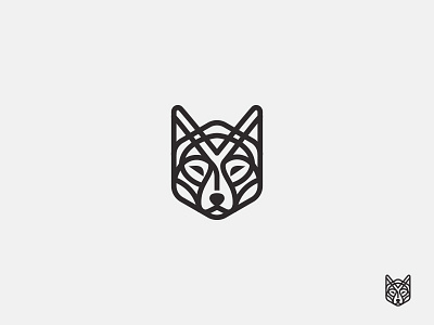 Line Wolf design identity illustration logo logotype mark symbol wolf