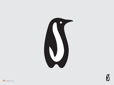 Penguinski* bird design identity illustration logo logotype mark penguin symbol