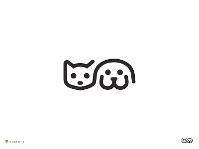 Cat And Dog 2* cat design dog identity illustration logo logotype mark symbol