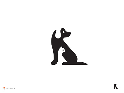 Neg Dog Cat cat design dog identity illustration logo logotype mark negative space symbol