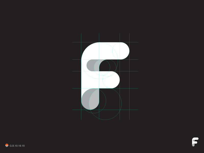 F* f letterform letter monogram type illustration logotype design identity symbol mark logo