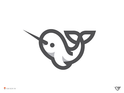 Narwhal animal design eagle fish identity illustration logo logotype mark symbol whale