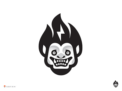 Face* design face fire god identity illustration logo logotype mark symbol thunder