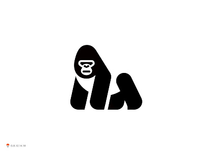Gorilla ape bird gorilla identity logo mark symbol