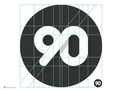 90 90 bird identity logo mark numbers symbol type