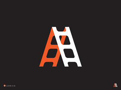 A Ladder a identity ledder letter logo mark symbol