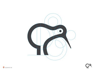 Kiwi* bird identity logo mark symbol