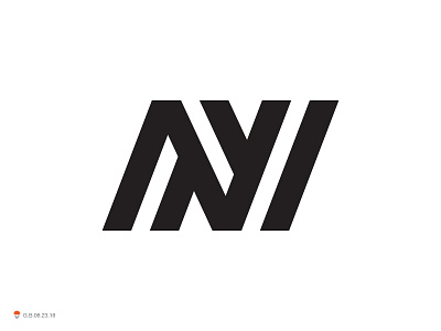N 2 identity letter logo mark monogram symbol