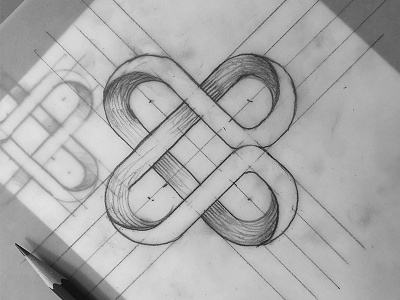 Cross Sketch identity logo logotype mark pencil sketch symbol