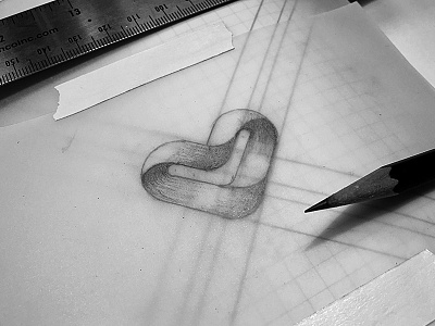 Heart Sketch design identity logo logotype mark pencil sketch symbol