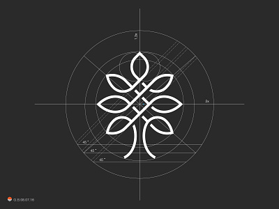 Tree Grid* circle design grid identity logo logotype mark symbol tree univerce