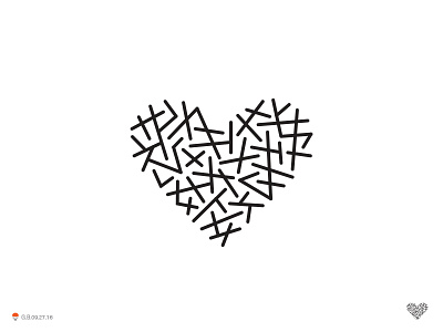 Heart Lines* heart identity logo mark symbol