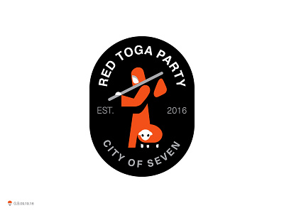 Red Toga* identity logo mark symbol