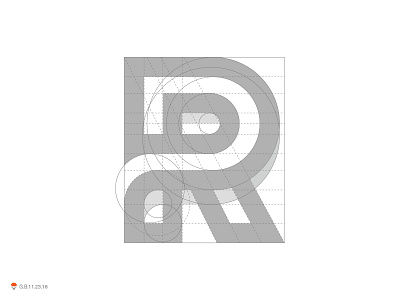 R Grid identity letter letterform logo mark symbol wordmark