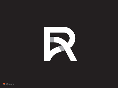 R 2 identity letterform logo mark symbol