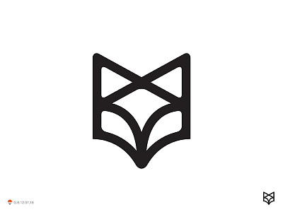 Fox Line design fox identity line logo mark symbol