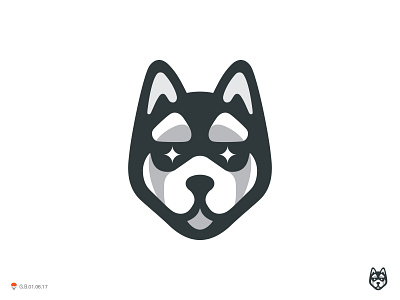 Husky* identity logo mark symbol