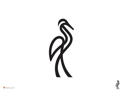 Crane burd identity logo mark symbol