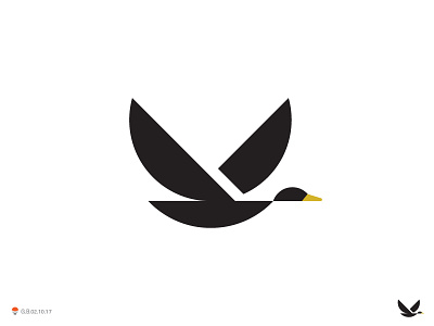 black duck bird identity logo mark symbol