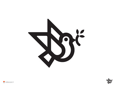 dove bird identity logo mark symbol