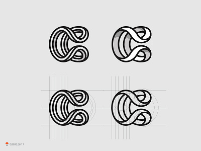 c strip identity letter form logo logotype mark symbol