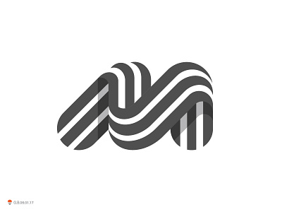 m identity logo logotype mark symbol