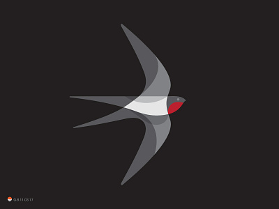 swallow at night bird identity logo logotype mark symbol wild life