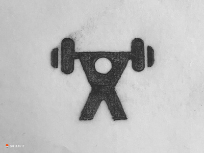 Weight Lifter identity logo logotype mark sketch symbol