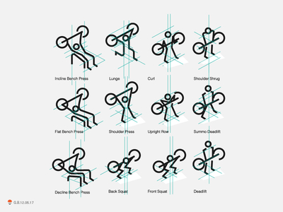 Fitness Icon Exploration experiment icon identity logo mark sketch symbol typography