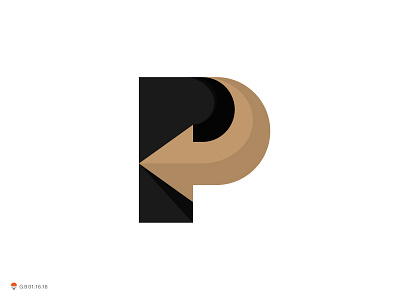 P arrow identity logo mark symbol typography